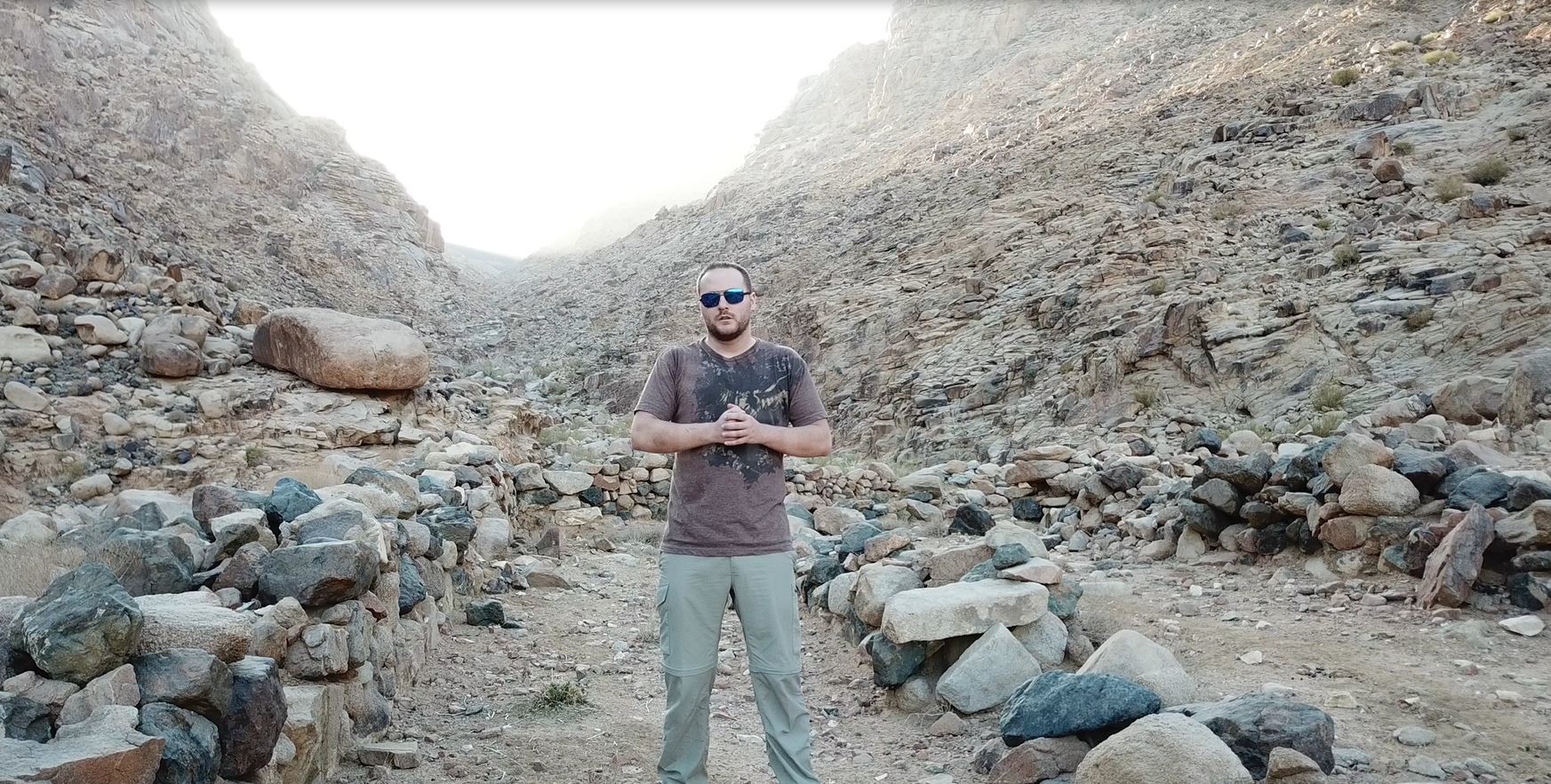 Ryan Mauro stands in the middle of the altar at the foot of Jabal Maqla.